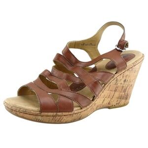 Bolo Sz 8 M Brown‎ Strappy Leather Women Sandals J07716